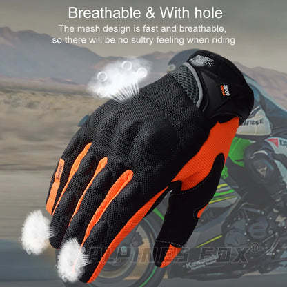 Suomy Summer Full Finger Motorcycle Gloves Breathable Touch Screen Wear-Resistant