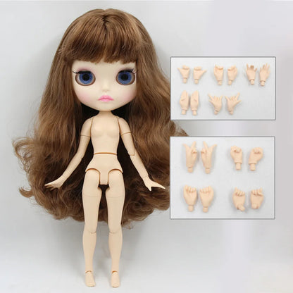 ICY DBS Blythe Doll 1/6 BJD Joint Body White Skin 30cm Custom Random Eyes