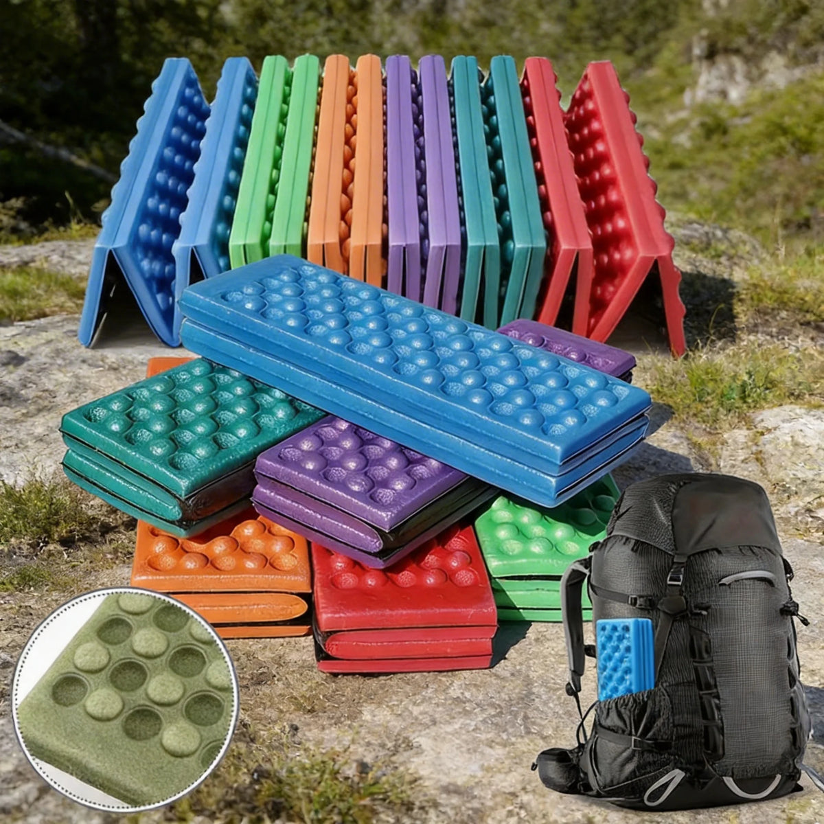 Camping Mat Foldable Outdoor Cushion Foam Sitting Moisture Resistant Pad