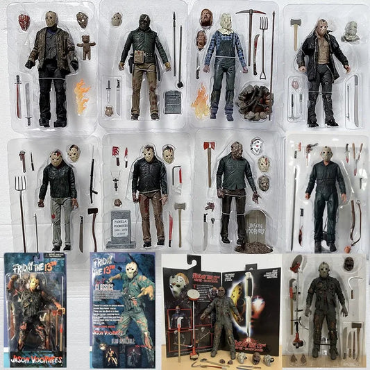NECA Friday The 13th Figure Toys Freddy Jason Voorhees Blood Action Figure Jason Collectible Model Christmas Halloween Gifts-EXPROTAS