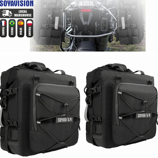 Waterproof Motorcycle Saddlebag Side Bag Travel Luggage