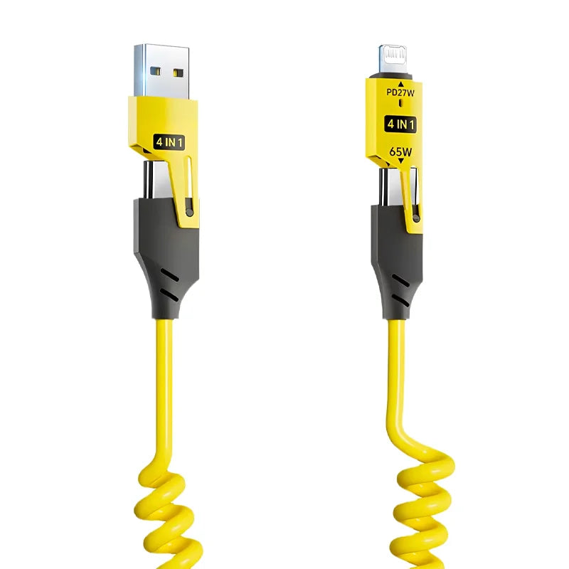 65W USB Cable Fast Charging PD for iPhone Samsung 6A Data Charger