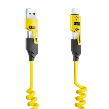 65W USB Cable Fast Charging PD for iPhone Samsung 6A Data Charger