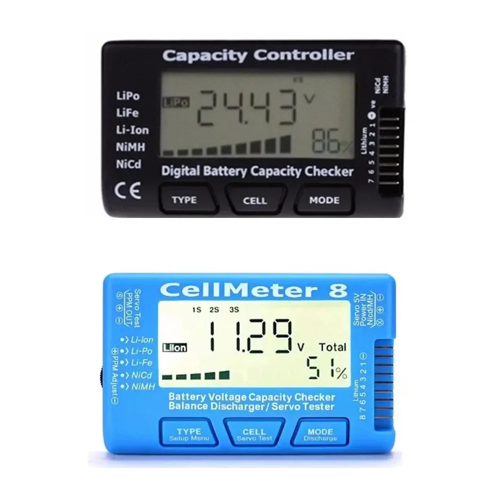 Digital Battery Capacity Checker RC LiPo Li-ion Nimh Nicd Tester Cellmeter-7