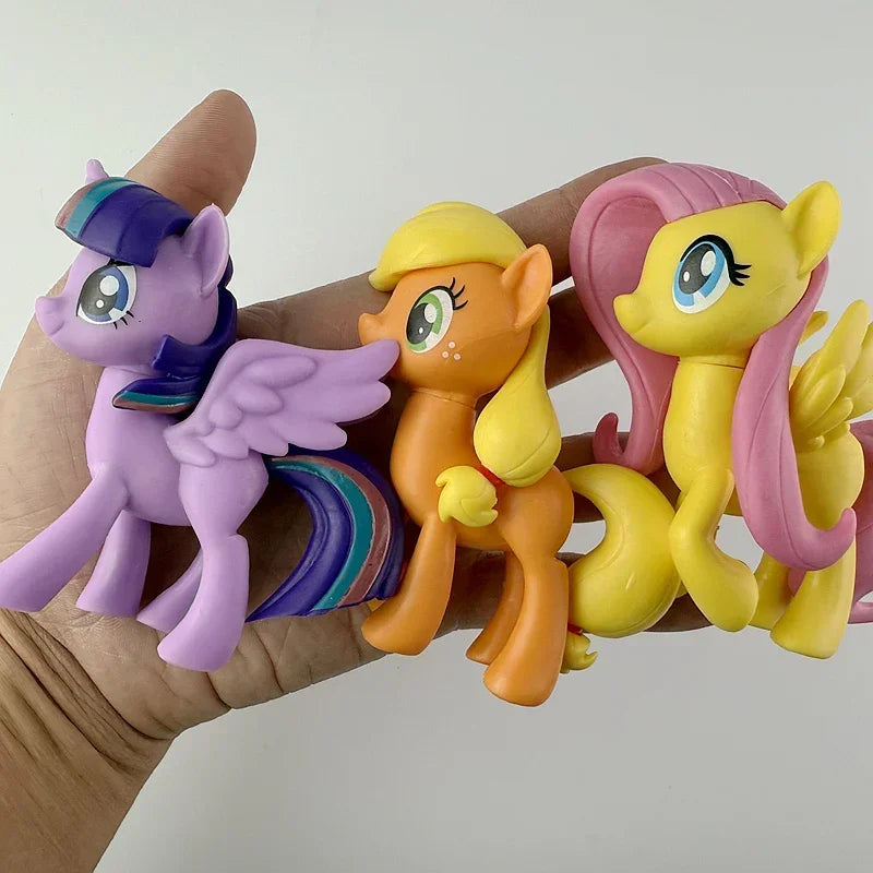 6pcs My Little Pony Action Figures Twilight Sparkle Kids Toy 8cm