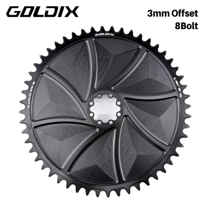 Narrow Wide Chainring 3mm Offset Goldix Direct Mount for 8Bolt Crankset
