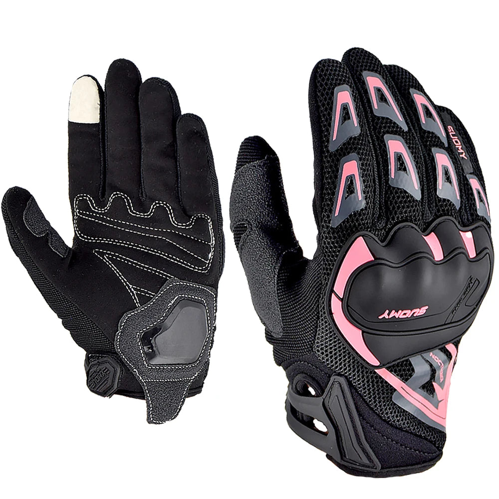 Mesh Motorcycle Gloves Suomy Summer Touchscreen Breathable Moto Motocross