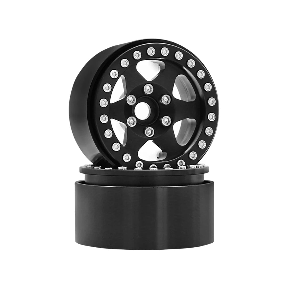 1.9" Metal 6-Spoke Beadlock Wheel Rim for 1/10 RC Crawler TRX4 SCX10 Capra D90 - EXPROTAS