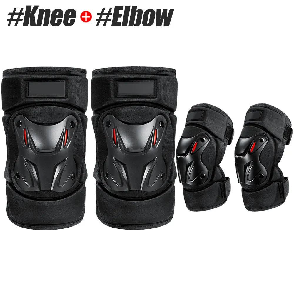 1Pair Knee Pad Elbow Protector Breathable Support for Outdoor Motorcycle