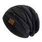 New Unisex Slouchy Winter Hat Fleece Lined Beanie Men Women Mixed Color Knit Cap - EXPROTAS