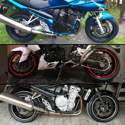 1set of 16pcs Wheel Sticker Reflective Rim Stripe Tape Bike Motorcycle Stickers For Honda For Kawasaki Z750 Z800 For YAMAHA MT07-EXPROTAS