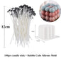 Candle Wicks Pre Waxed with Sustainers Long Tabbed for Craft Making 100pcs