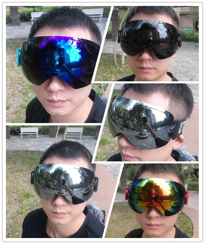 Lightweight Ski Goggles UV400 Anti-Fog Snowboard Eyewear Men Women Winter Adult