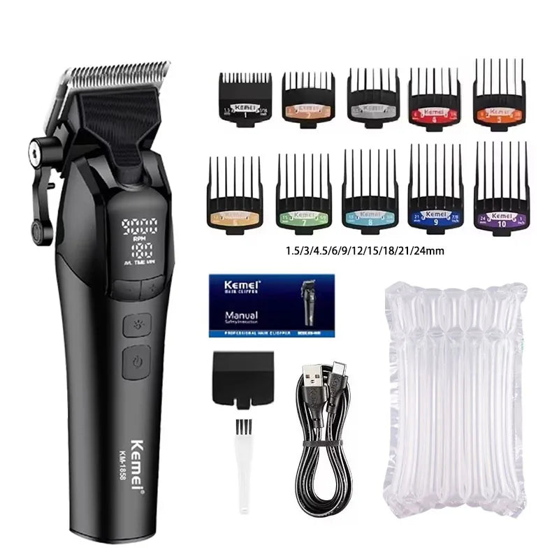 Kemei Hair Clipper 9000RPM 10W Electric Rechargeable Trimmer for Men