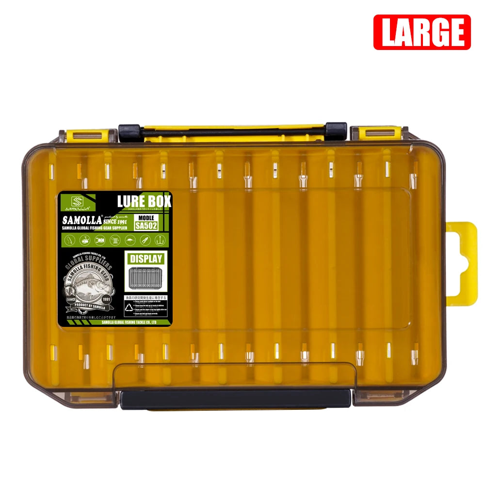 Samolla Tackle Box Double-Sided Compact Fishing Storage for Lures & Baits