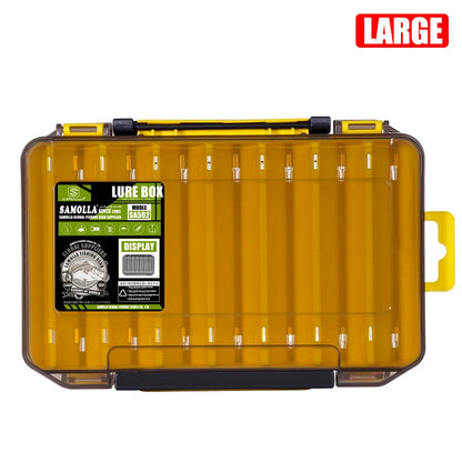 Samolla Tackle Box Double-Sided Compact Fishing Storage for Lures & Baits