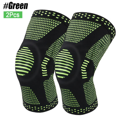 2Pcs Silicone Pad Knee Support Compression Brace Sports Sleeve for Arthritis