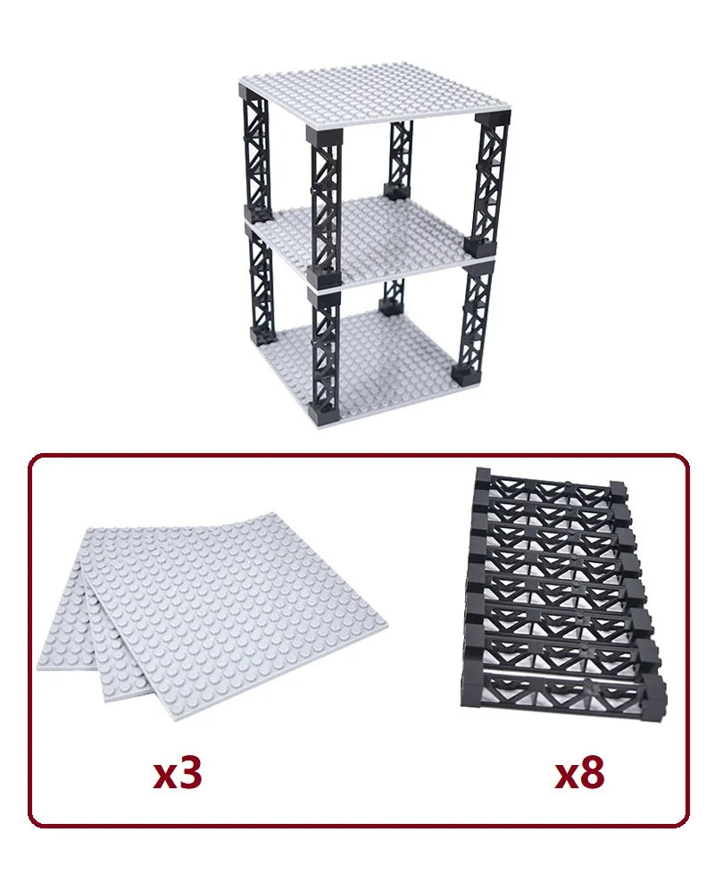 Multi-layer Desktop Storage Rack 16x16 Stackable Building Blocks