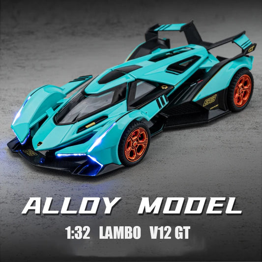 1:32 Simulation LAMBO V12 GT Alloy Sport Cars Toy Diecasts Vehicles Metal Model Car Decoration For Man And Kids Gift Boy Toy-EXPROTAS
