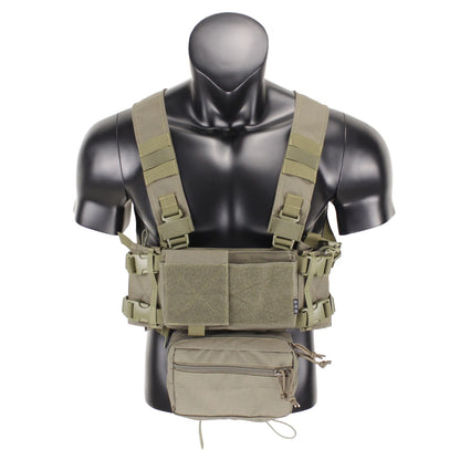 MK4 Micro Chest Rig w/ 5.56 Mag Pouch Tactical Vest Camo Airsoft Carrier