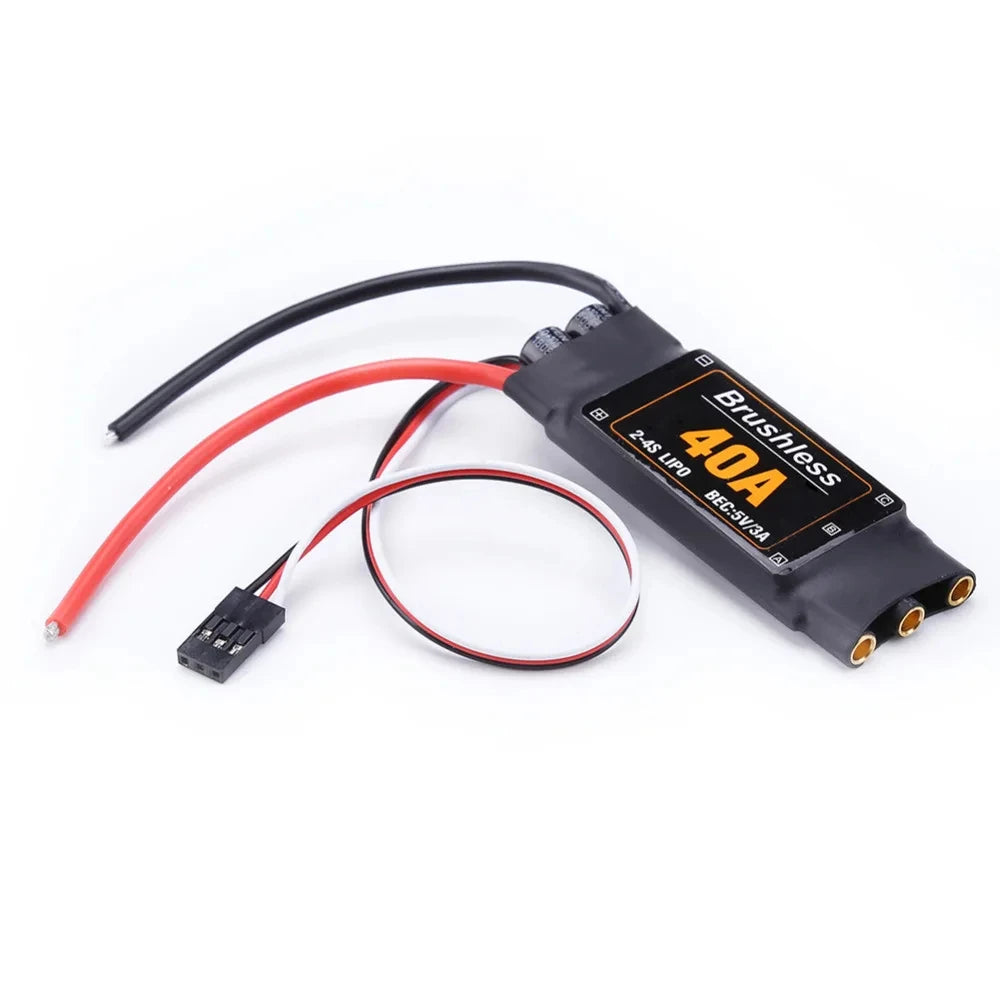 Mitoot 40A Brushless ESC Speed Controller, 2-4S with 5V 3A UBEC for RC FPV Quadcopter, Airplane, Helicopter