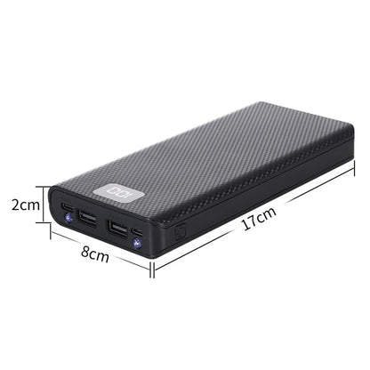 DIY 8x18650 Battery Power Bank Case Dual USB Type-C QC3.0 Fast Charge Storage