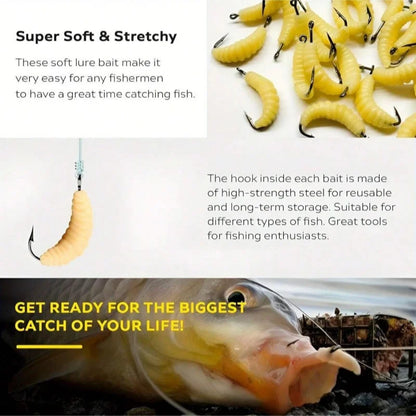 Rubber Fishing Bait Hooks for Bass Freshwater Lures with Hooks