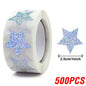 500Pcs Holographic Star Stickers Reward Labels School Teacher Kids