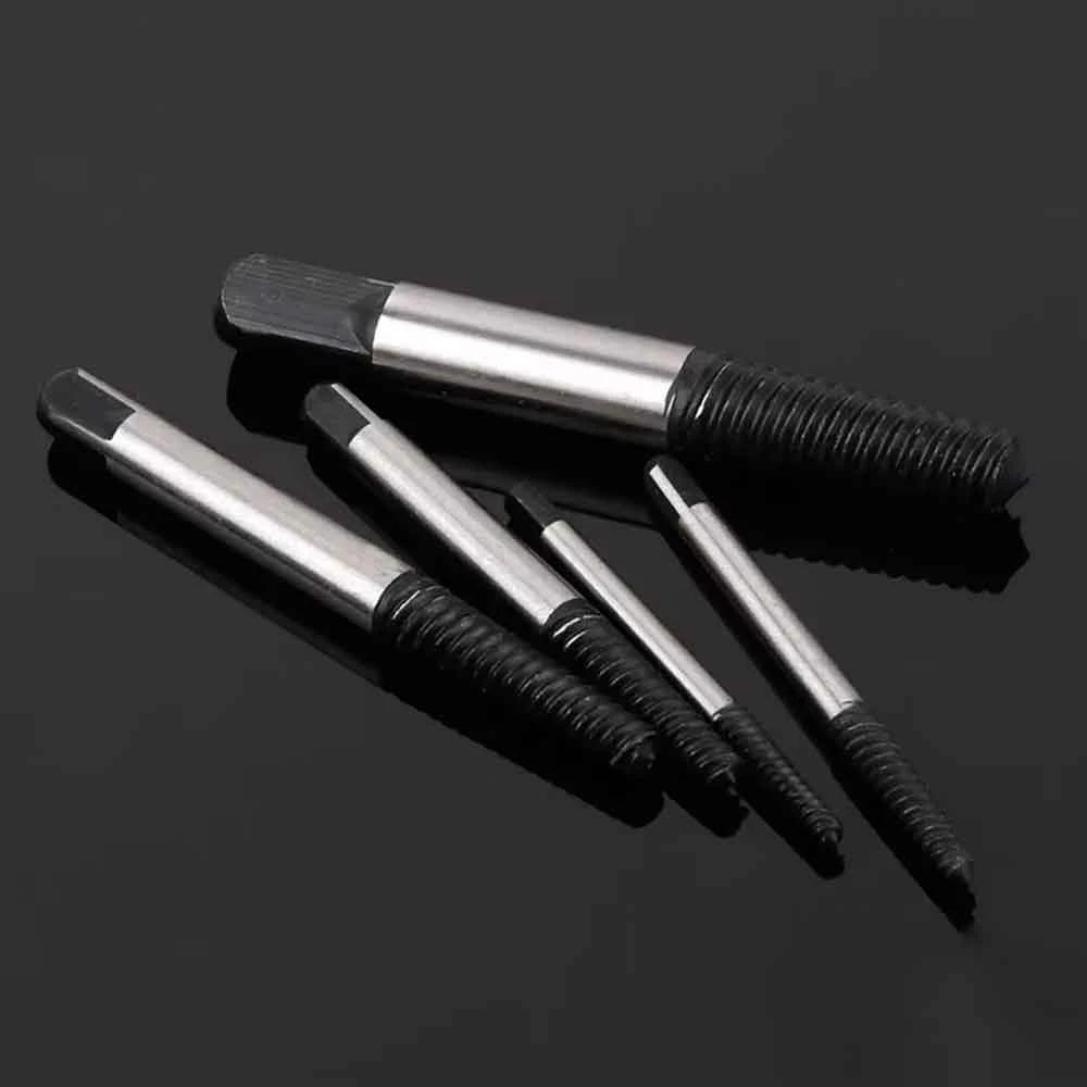 8Pcs Drill Bits Screw Extractor Remover Broken Damaged Easy Out Steel
