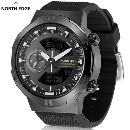 NORTH EDGE HORNET Men's Digital Sports Watch, 50M Waterproof, Run, Cycle, Time, Speed