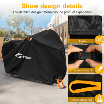 Toptrek Waterproof Bike Cover Outdoor Anti-UV Rain Snow MTB Protector