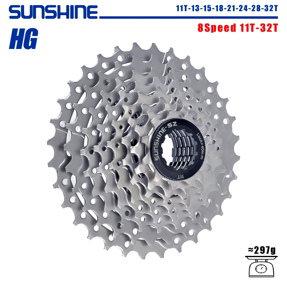 SUNSHINE Road Bike Cassette for Shimano HG 8–12 Speed Multiple Ratios - EXPROTAS