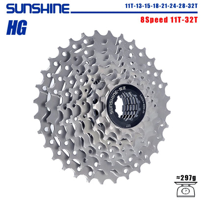 SUNSHINE Road Bike Cassette for Shimano HG 8–12 Speed Multiple Ratios - EXPROTAS