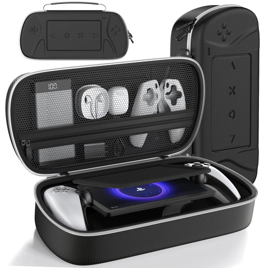 For PlayStation Portal Remote Player Hard Carry Case with Screen Protector Bag
