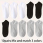 5/10-Pack Unisex Comfort-Fit Ankle Socks Lightweight Breathable Sports Wear