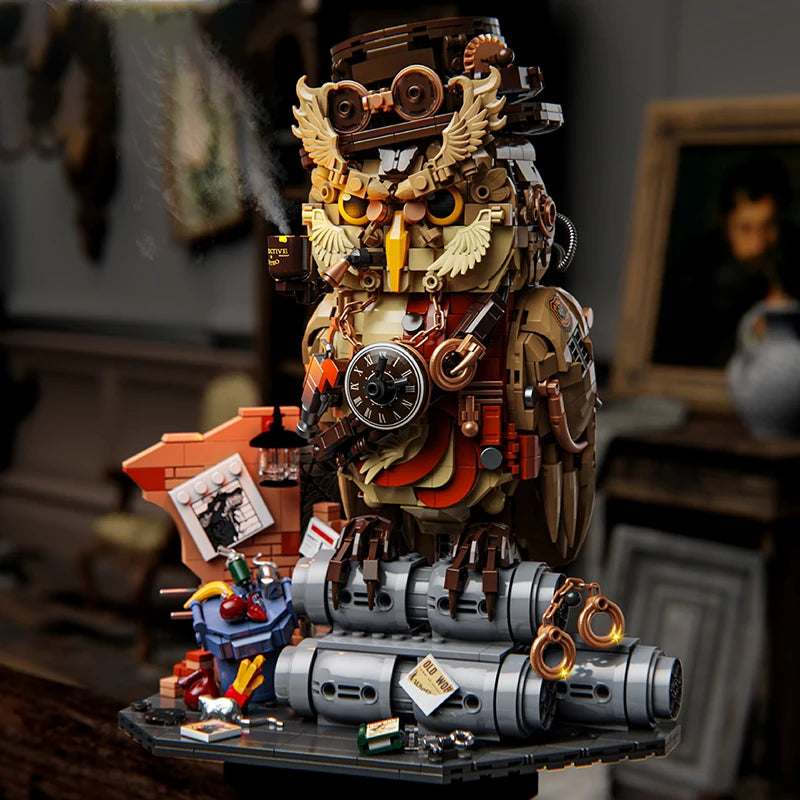 1200+pcs Owl Detective Magic Animal Building Blocks MOC Creative DIY Model Toy Gift