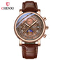 Chenxi 976 Leather Chronograph Date Men's Phase Of The Moon Timing Business Luminous Quartz Watch Relojes para hombres-EXPROTAS