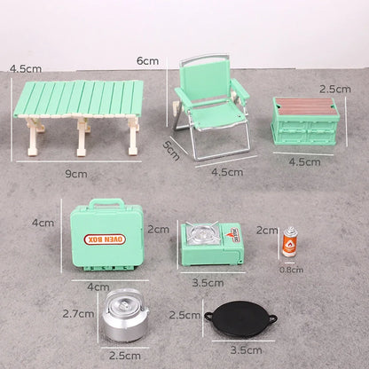 Outdoor Picnic Model Table & Chair Set for Children - Mini Folding Decor
