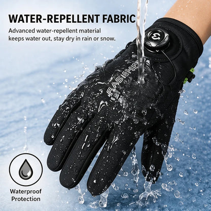 Anti-slip Motorcycle Gloves Waterproof Adjustable Fleece Lined Winter Gear