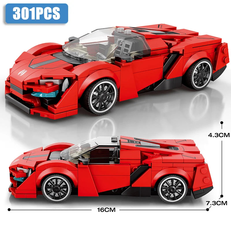 Car Series Building Blocks Model Sets Sports Racing Speed Champion DIY Educational Bricks Toys Boys Kids Adult Christmas Gifts-EXPROTAS