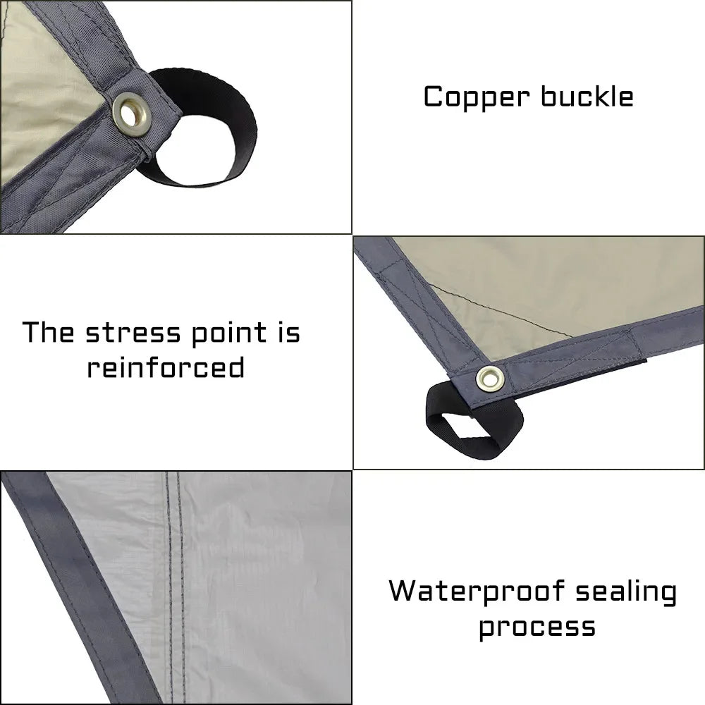 5.1x5.1m Large Camping Tarp Waterproof Octagon Butterfly Outdoor Sun Shelter Awning Tent Shade Sunshade Beach Tourist Canopy-EXPROTAS