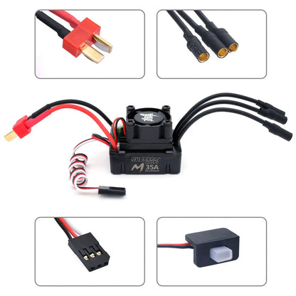 1/18 RC Brushless Motor & M35A ESC Combo for Surpass Hobby 2430 2440