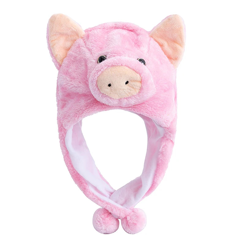 Unisex Funny Bulls Head 3D Animal Decorative Hat Winter Cap for Adults