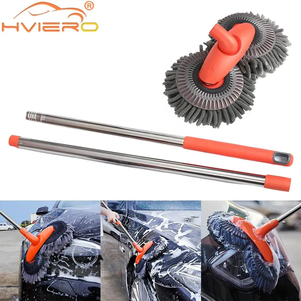 Car Wash Brush Microfiber Mop Sponge Auto Cleaning Accessories Adjustable
