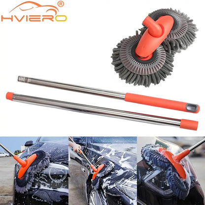 Car Wash Brush Microfiber Mop Sponge Auto Cleaning Accessories Adjustable