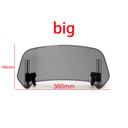 Adjustable Windshield Extension Spoiler Clamp On Motorcycle Windscreen Deflector