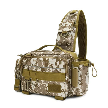 Fishing Rod Bag with Shoulder Strap Folding Tackle Storage Case Outdoor