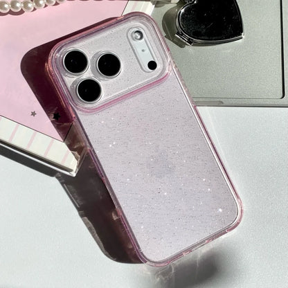 Ultra Thin Glitter Clear Case for iPhone 13-17 Air Pro Max Plus TPU Cover