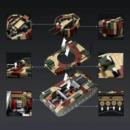 1474pcs Military Cyclone Anti-Aircraft Building Blocks Army Brick Model Set