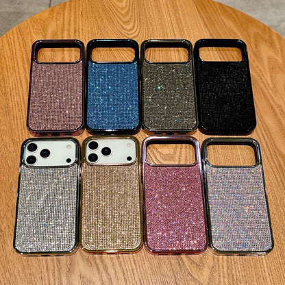 Glitter Starry Sky Diamond Case for iPhone 11-17 Air Pro Max Plus Shockproof